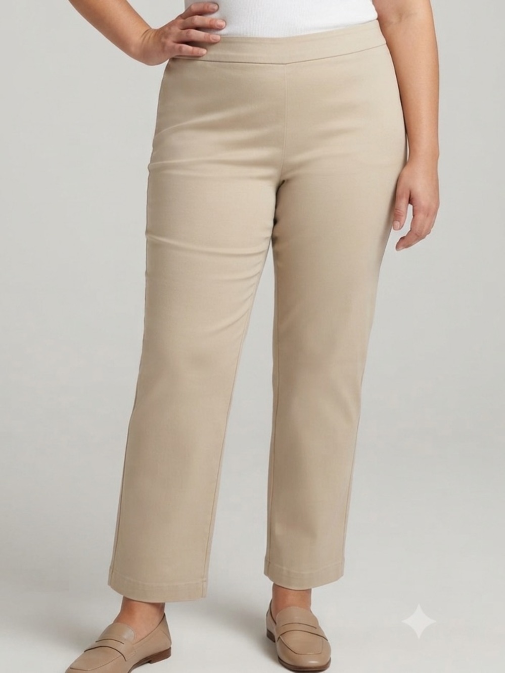 NWT CHEROKEE Beige Cotton Pants size 18